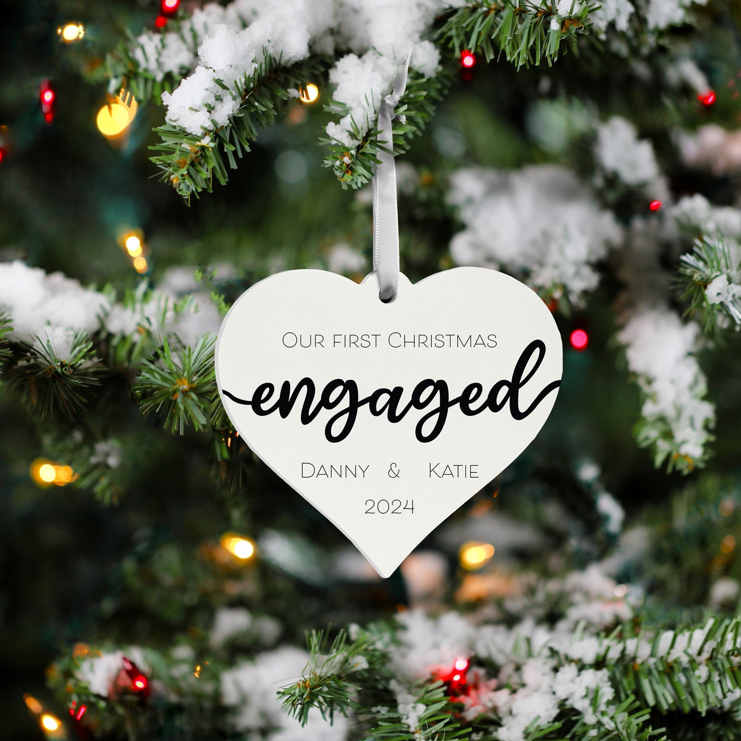 Personalized Engaged Ornament