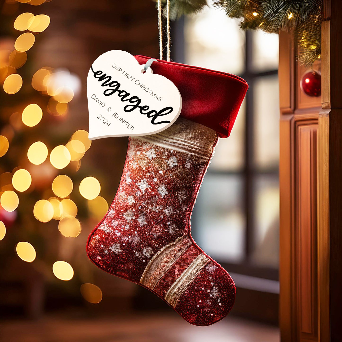 Personalized Engaged Ornament