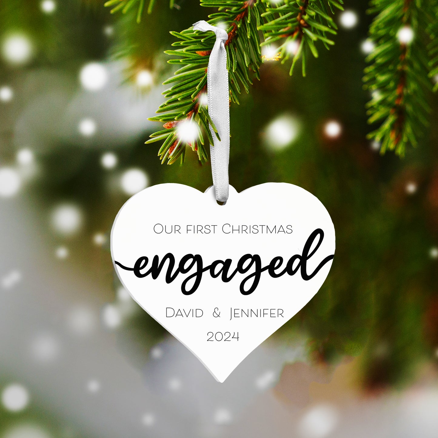 Personalized Engaged Ornament