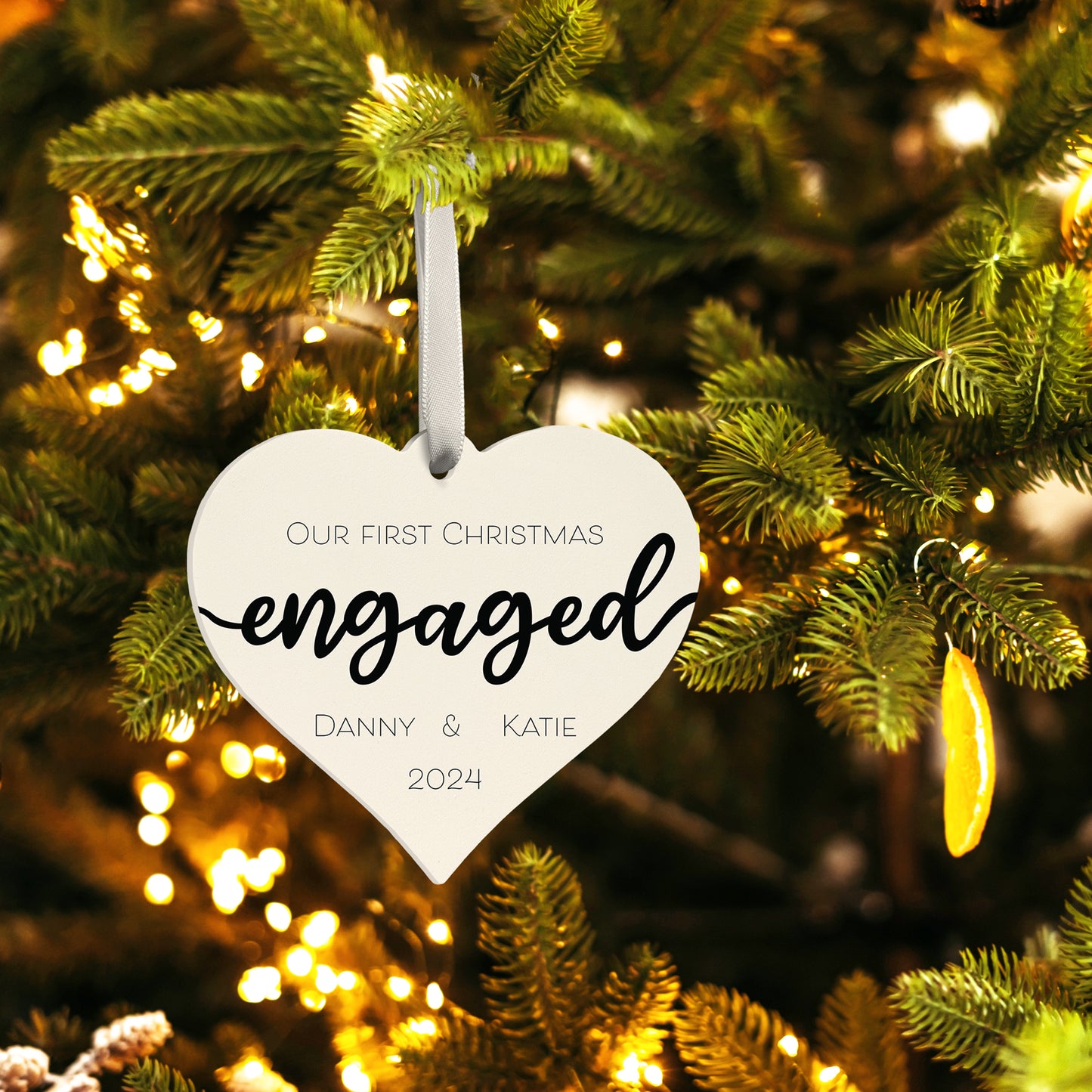 Personalized Engaged Ornament