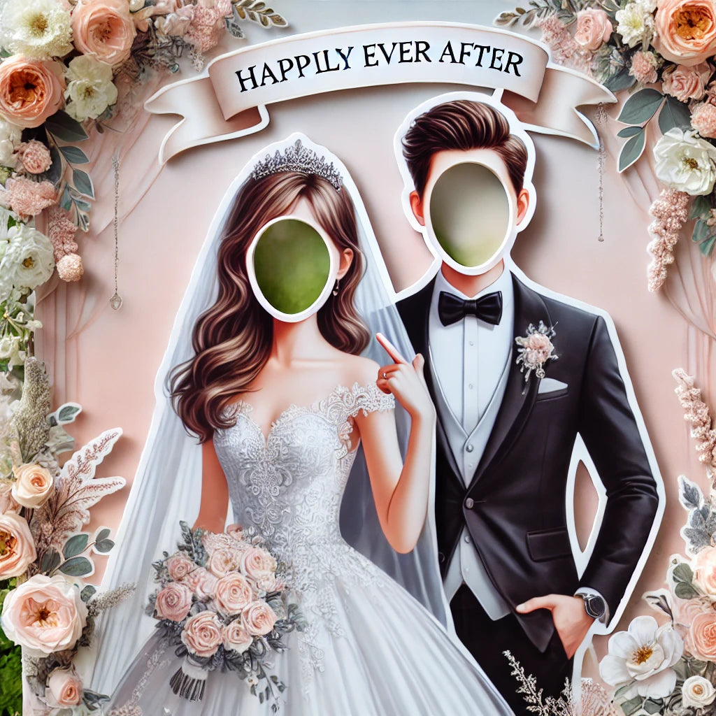Custom Face Cutout Photo Op Boards β Perfect for Weddings, Engagements & Special Events