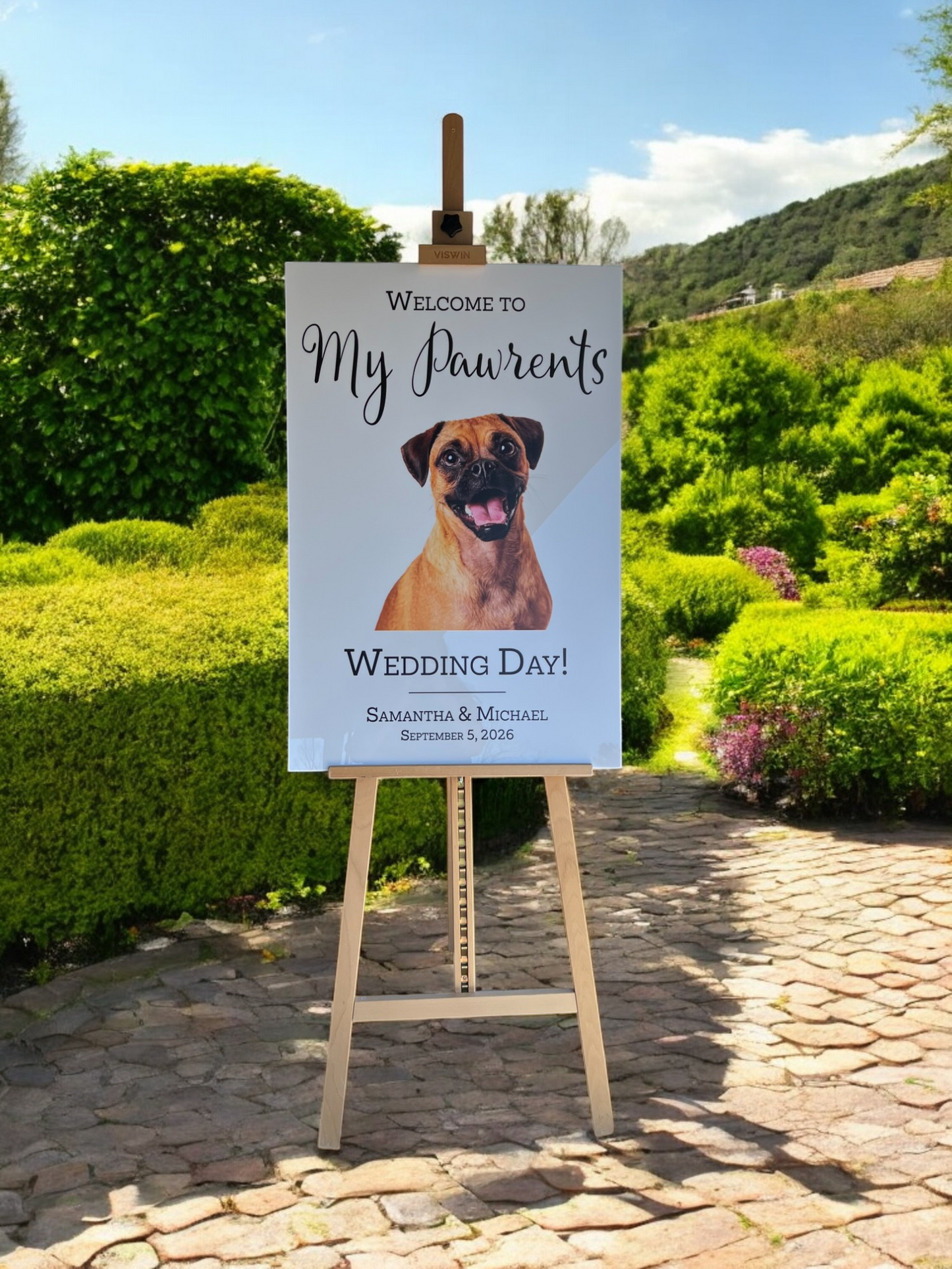 Dog Themed Welcome Sign for Wedding