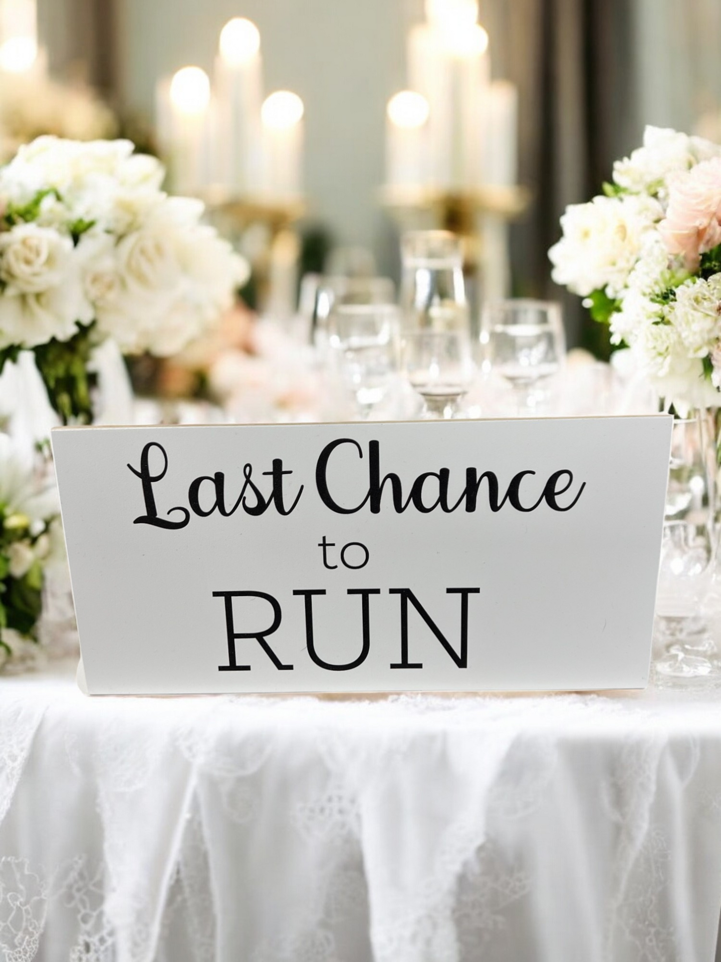 Ring Bearer Sign, Last Chance to Run