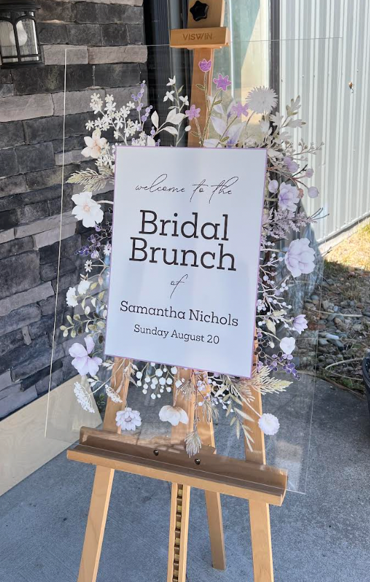 Bridal Brunch Sign, Floral