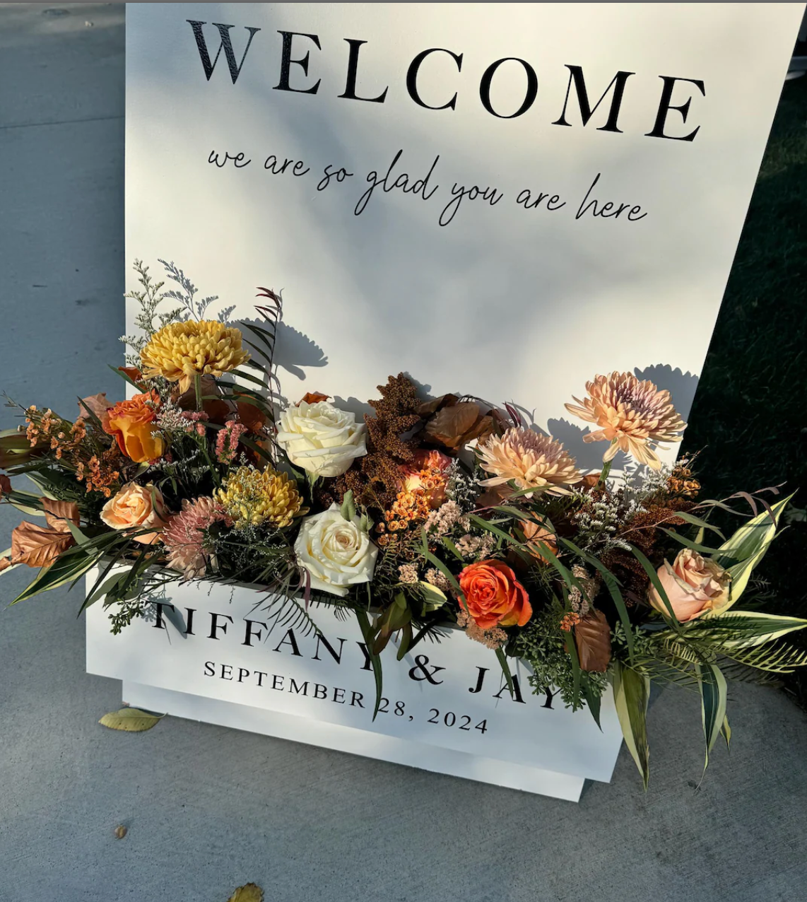 Wedding Welcome Sign Example, Wood