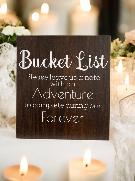 Bucket List Sign