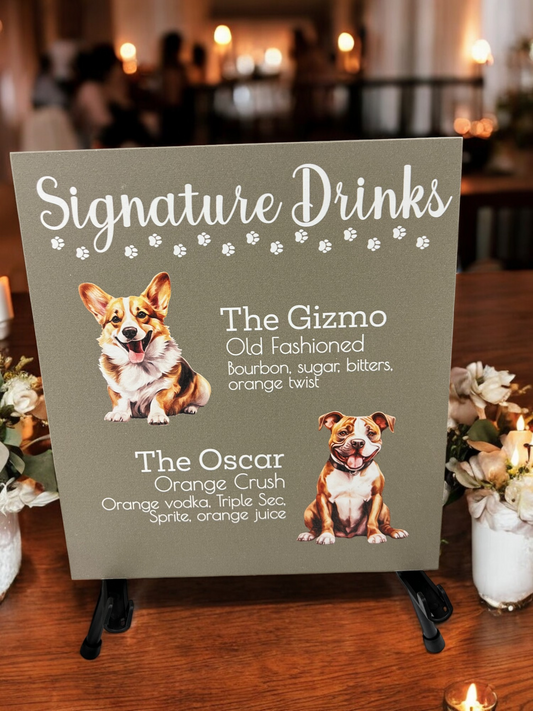 Signature Drinks, Dog Themed