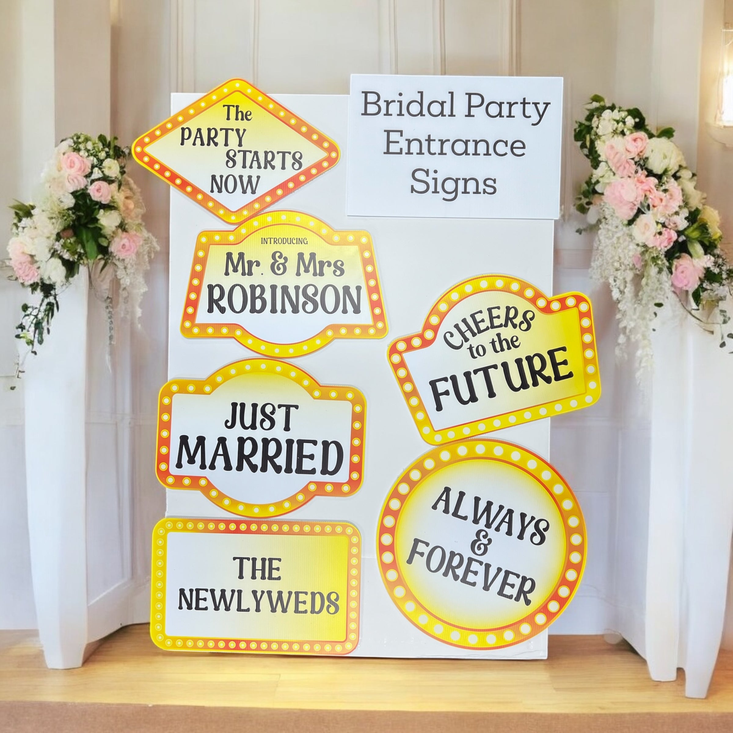 Bridal Party Entrance Signs – Ever After Extras